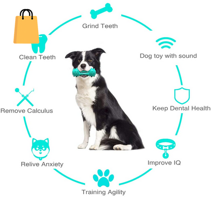 Pet Dog Cleaning Chew Toys for Aggressive Dogs Rubber Molar Stick Dog Oral Teeth