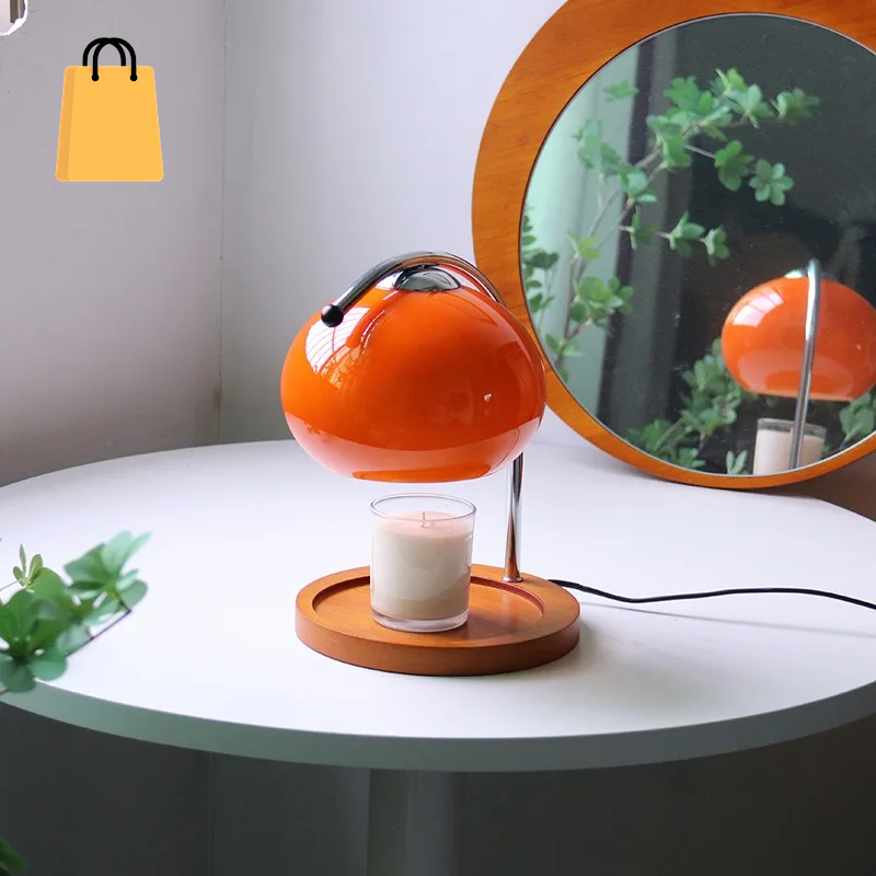 Aroma Candle Melting Lamparomatherapy Glass Candle Table Lamp Bedroom Bedside Atmosphere Melting Wax Lamp Study Office Home Deco