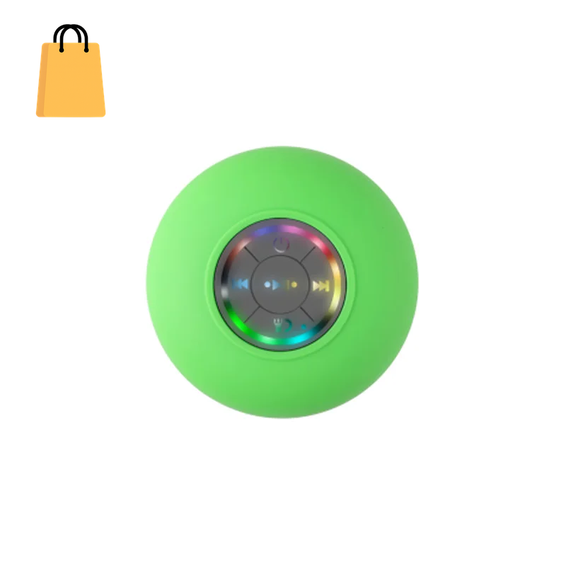 Portable Waterproof Bluetooth Shower Speaker with Suction Cup and LED Lights 3D Surround Stereo Subwoofer