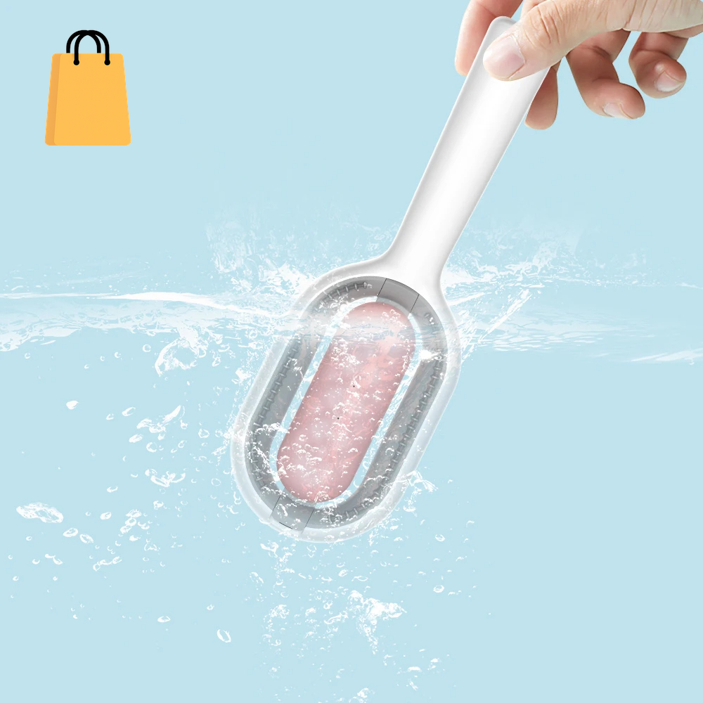 Cat Hair Brush with Water, Sticky Brush for Cats, 4 In-1 Cat Grooming Brush Creative Update Cat Dog Grooming Comb with Water Tank Double-Sided Hair Removal Brush Kitten Pet Supplies Accessories