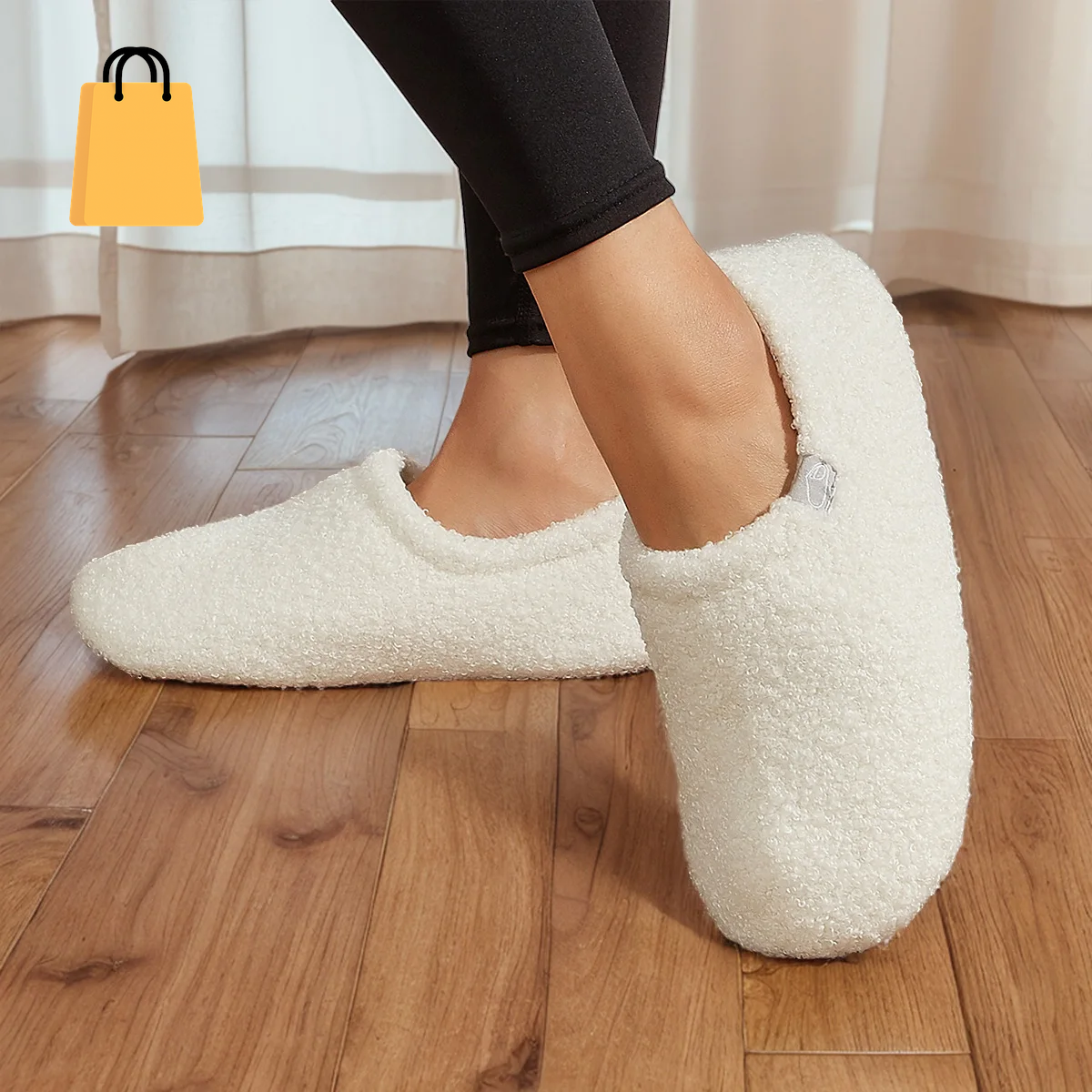 Fuzzy House Slippers for Women Warm Comfort Solid Bedroom Shoes Non-Slip Winter Plush Slippers