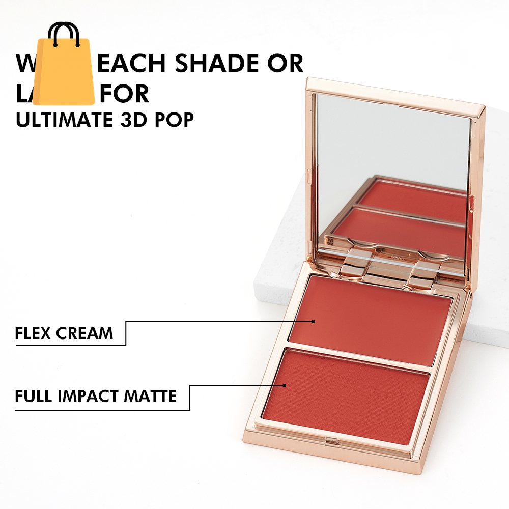 PHOFAY Double-Take Cream & Powder Blush Duo