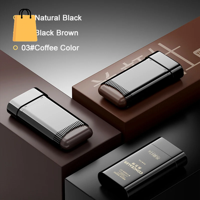 Hair Dye Stick with Built-In Comb,Easy Twist Applicator,Waterproof & Sweatproof,Long-Lasting Color, Covers Gray,Idea for Daily