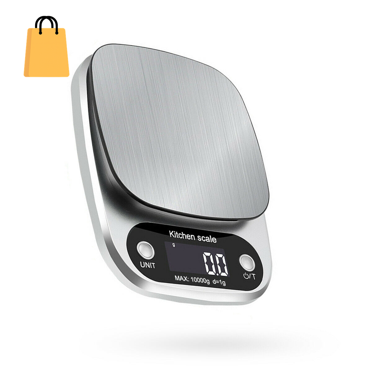 Digital Kitchen Food Diet Scale, Multifunction Weight Balance 22Lbs 1G Kitchen Scale Stainless Steel Weighing Scale for Food Diet Postal Balance Measuring