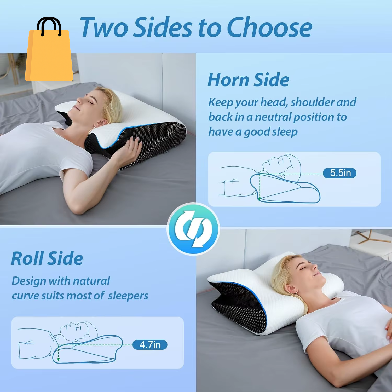 Ergonomic Cotton Snack Pillow with Comfortable Sleeping Design, Soft and Lightweight, Perfect for Side, Back and Abdominal Sleep