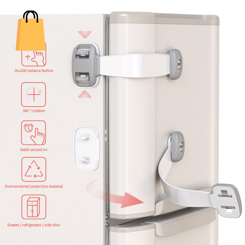 Home Baby Safety Protection Lock Anti-Clip Hand Door Closet Cabinet Locks Fo Fridge Cabinet Drawer Box Safe Lock for Kids No Tools or Drilling Child Safety Cabinet Proofing Cabinet Drawer Door Latches