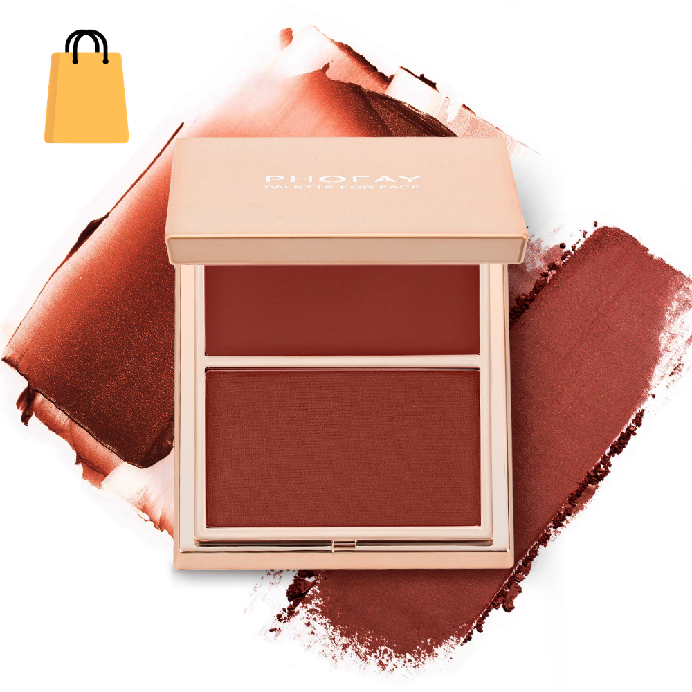 PHOFAY Double-Take Cream & Powder Blush Duo
