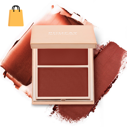 PHOFAY Double-Take Cream & Powder Blush Duo