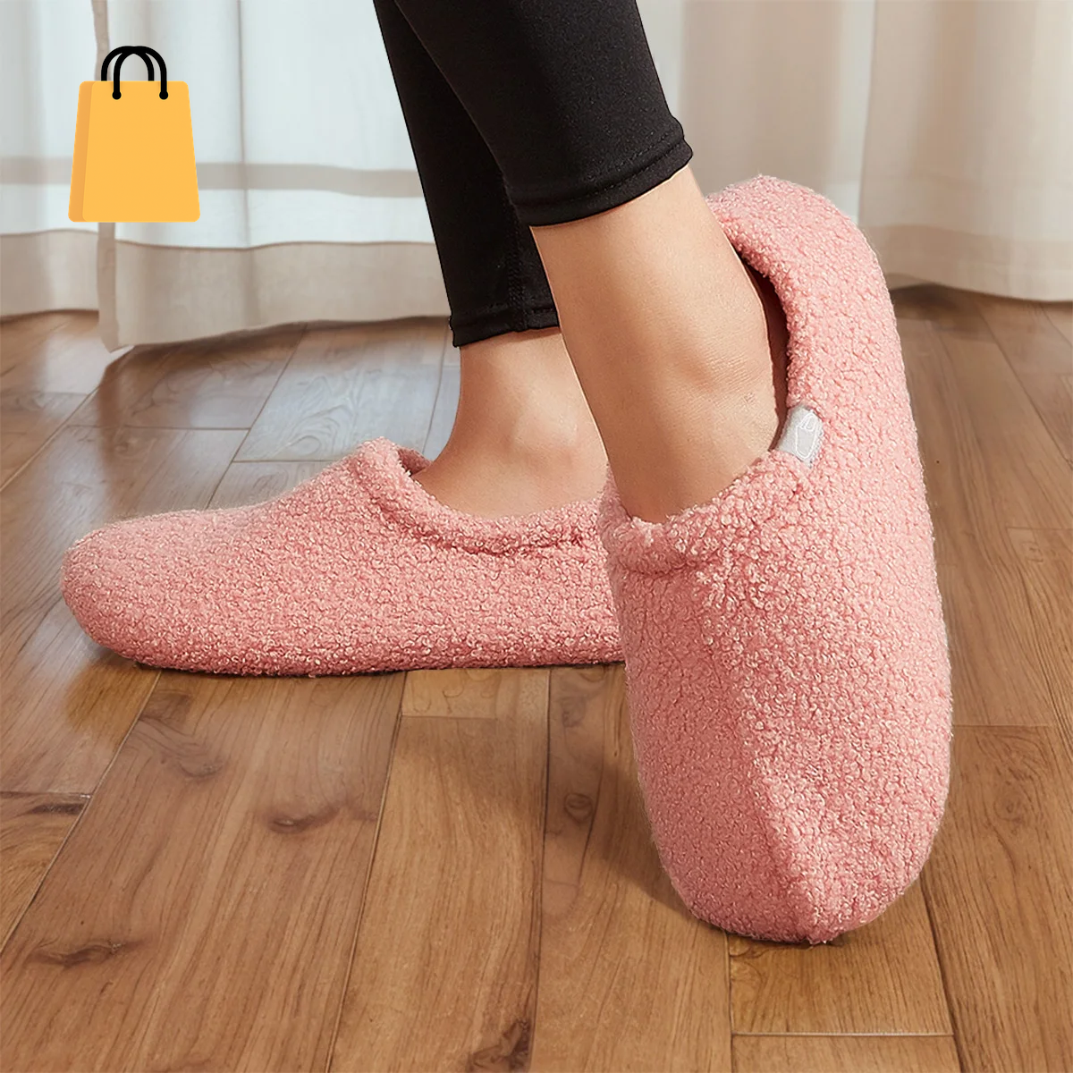 Fuzzy House Slippers for Women Warm Comfort Solid Bedroom Shoes Non-Slip Winter Plush Slippers