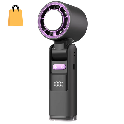 100 Turbos Chilled Ice Sensation Cold Fan Super Mini Turbo Speed Fan USB Powered Digital Display for Outdoor Camping Office Dorm