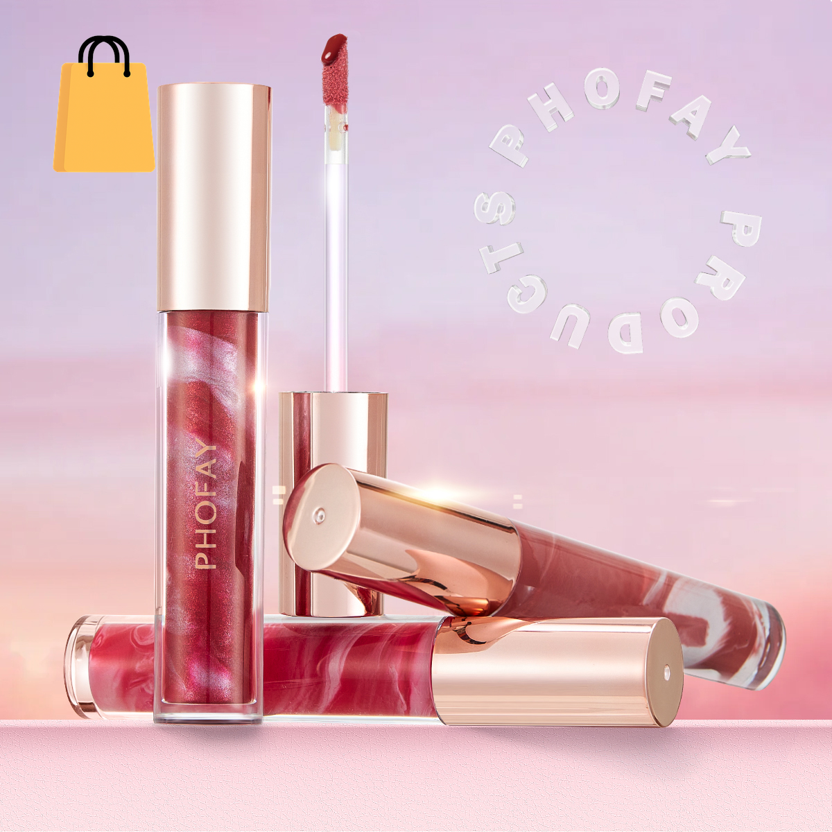 PHOFAY Rose Blooming Hydrating Lip Gloss