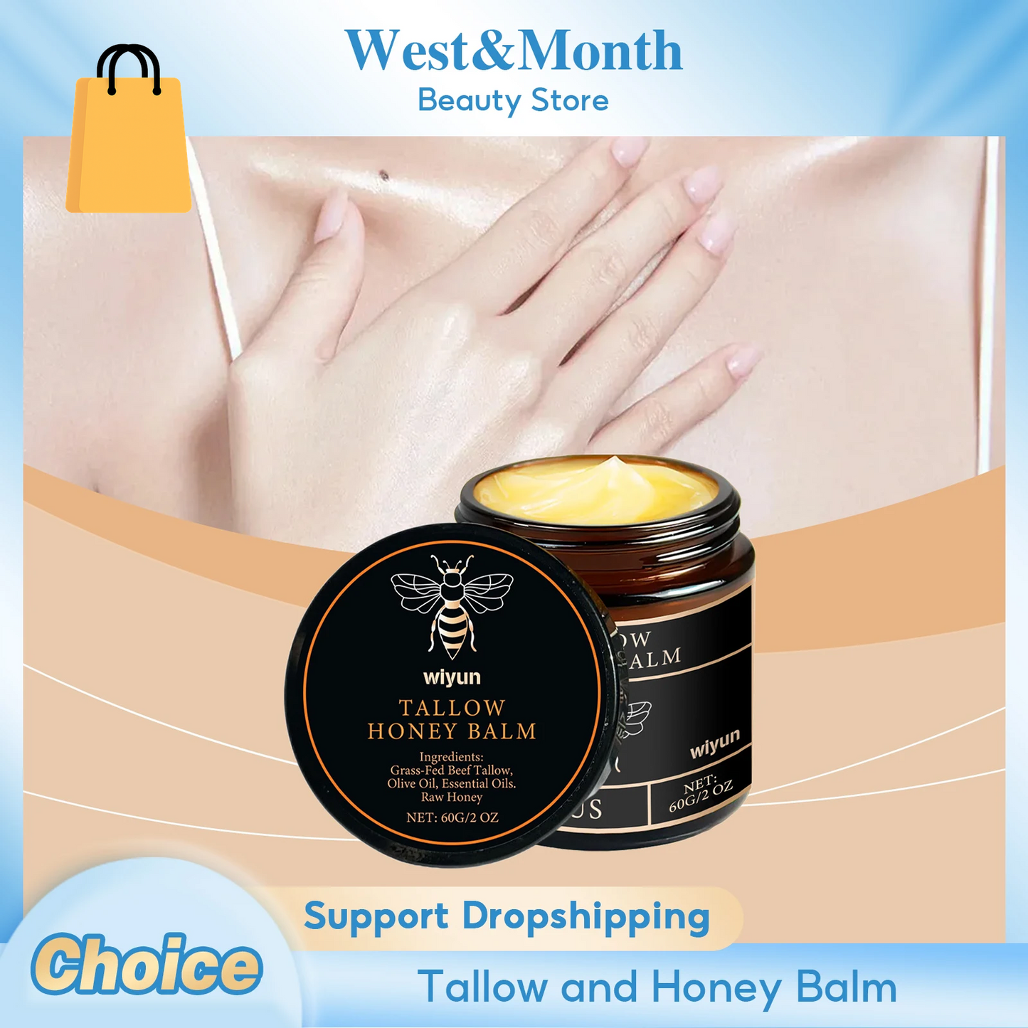 Beef Tallow Cream Remove Dark Spots Melanin Brightening Firming Tightening Repair anti Sagging Dryness Moisturizing Body Lotion