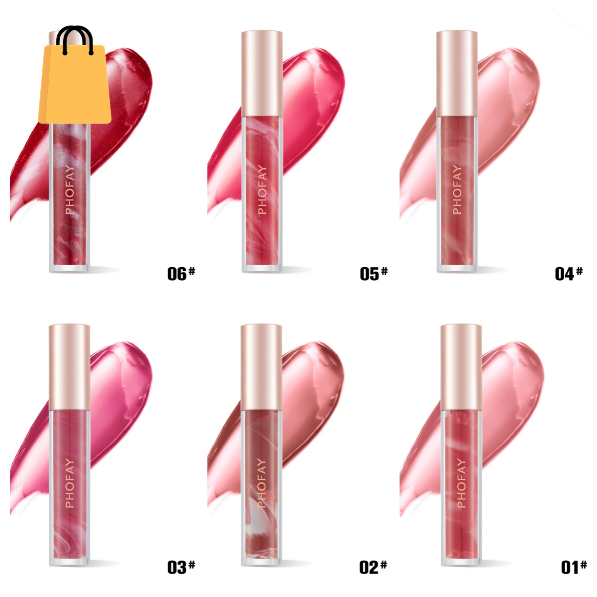 PHOFAY Rose Blooming Hydrating Lip Gloss