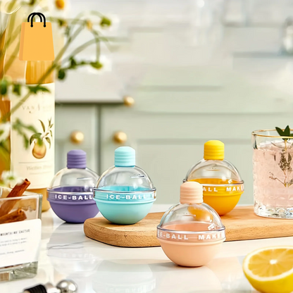 4Pcs Ice Cube Mold round Ice Hockey Premium Silicone Ice Sphere Molds Seamless 2.5In Ice Balls Kitchen Must-Have for Chilled