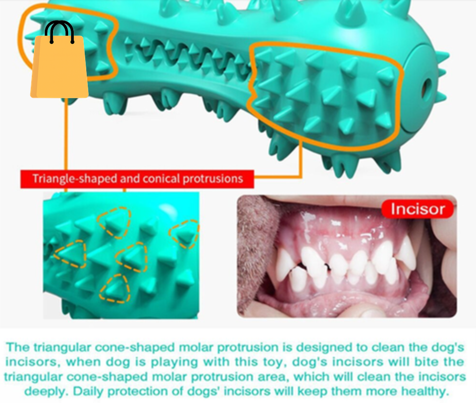 Pet Dog Cleaning Chew Toys for Aggressive Dogs Rubber Molar Stick Dog Oral Teeth