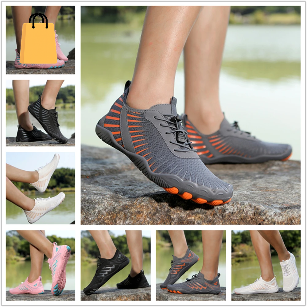 Aqua Shoes for Women Men Barefoot Water Shoes Anti-Slip Quick-Drying Outdoor Beach Upstream Wading Swimming Shoe Sneakers Unisex