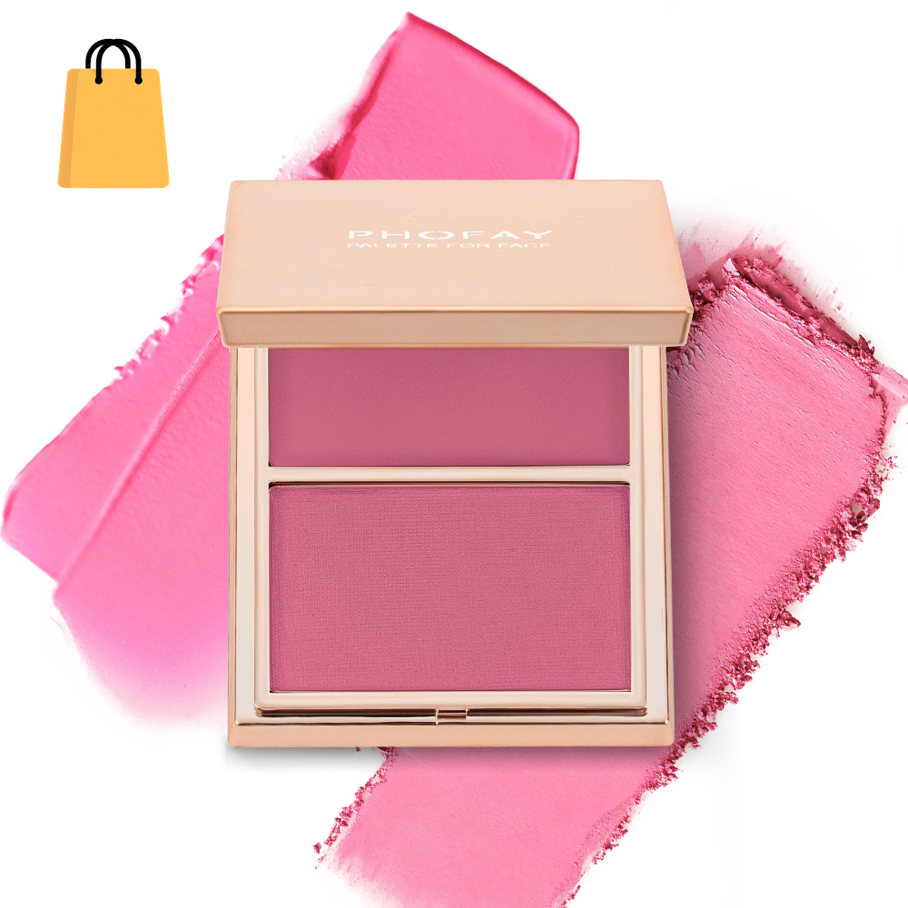 PHOFAY Double-Take Cream & Powder Blush Duo