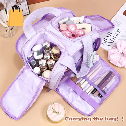 Large Capaci Portable Lightweight Makeup Bag Women'S Travel Miscellaneous Storage Bag Handheld Organizer Cosmetic Pouch Wash Bag