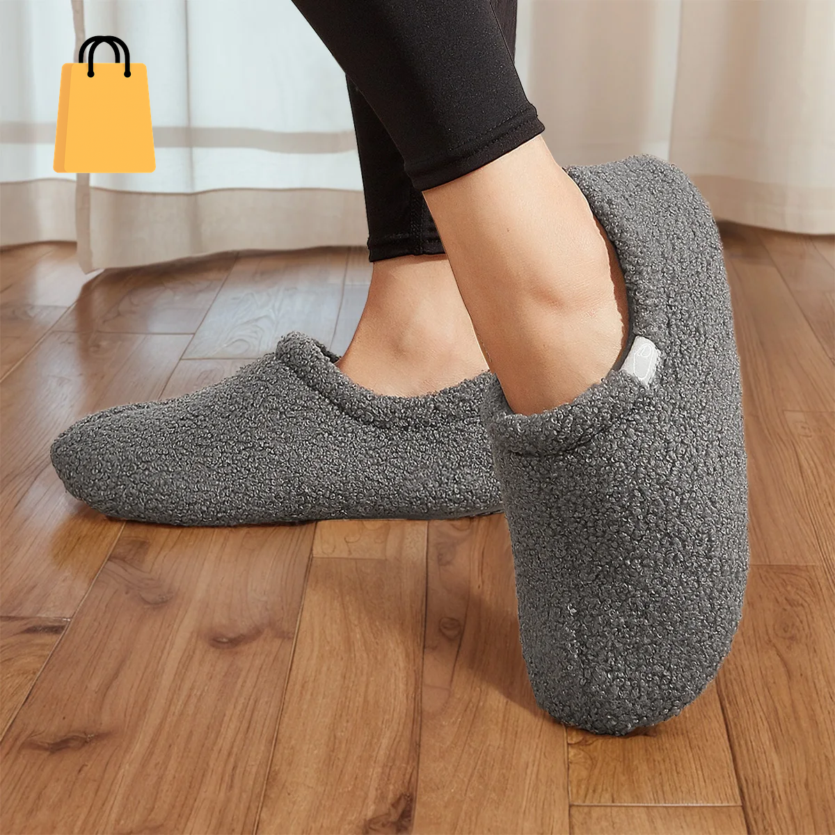 Fuzzy House Slippers for Women Warm Comfort Solid Bedroom Shoes Non-Slip Winter Plush Slippers