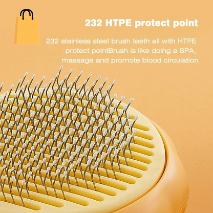 Pet Pumpkin Brush, Pet Grooming Self Cleaning Slicker Brush for Dogs Cats Puppy Rabbit, Cat Brush Grooming Gently Removes Loose Undercoat, Mats Tangled Hair Slicker Brush