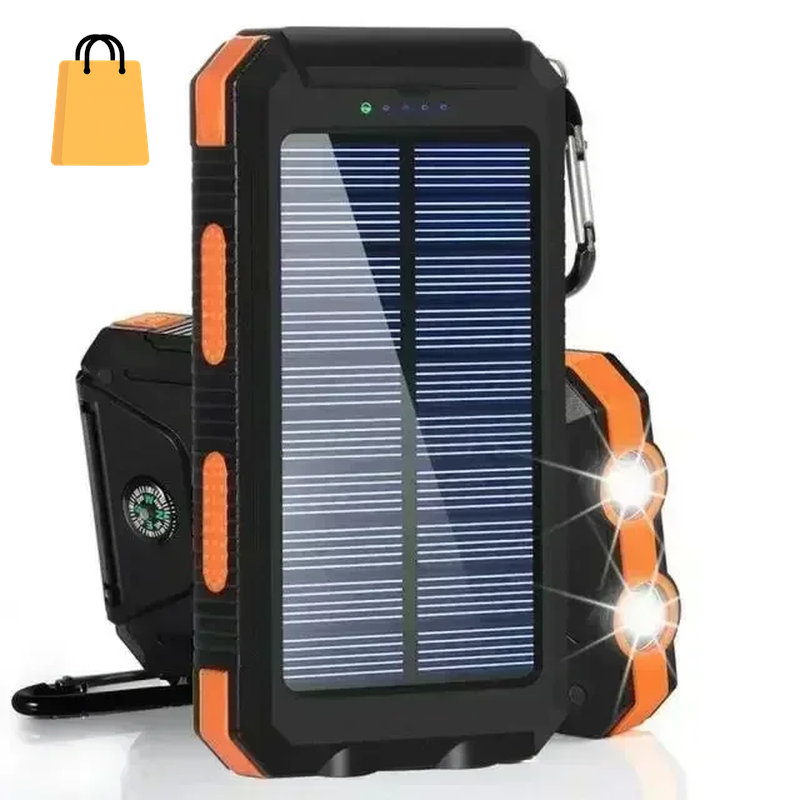 200000Mah Solar Power Bank Waterproof Large Capacity Powerbank Fast Charging External Battery with SOS for Iphone Samsung Xiaomi