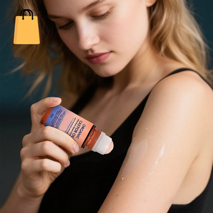 50Ml Organic Golden Castor Oil Roll-On with Rose Quartz | 100% Pure for Skin, Brows & Lashes and Less Mess Castor Oil Packs