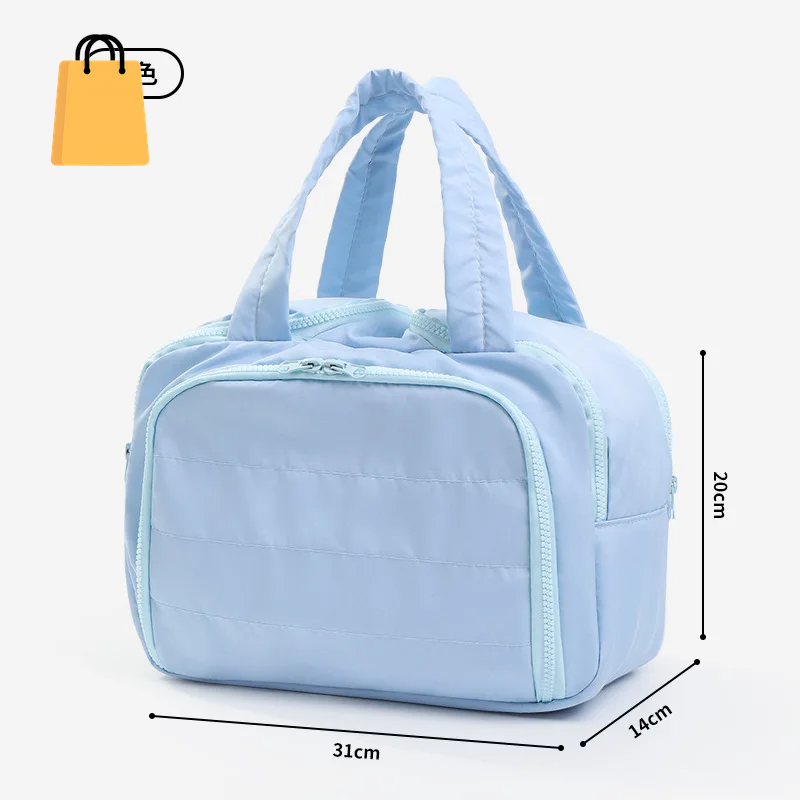 Large Capaci Portable Lightweight Makeup Bag Women'S Travel Miscellaneous Storage Bag Handheld Organizer Cosmetic Pouch Wash Bag