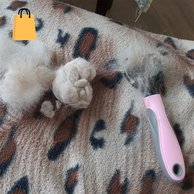 Grooming Brush for Pet Dog Cat Deshedding Tool Rake Comb Fur Remover Reduce 2-Side Dematting Tool for Dogs Cats Pets Grooming Brush Double Sided Shedding and Dematting Undercoat Rake Hair Removal Comb