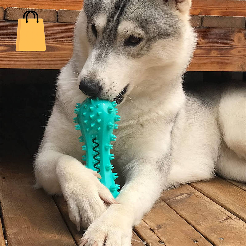 Pet Dog Cleaning Chew Toys for Aggressive Dogs Rubber Molar Stick Dog Oral Teeth