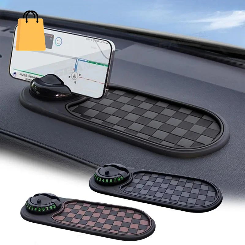 2 in 1 Dashboard anti Slip Mat with Phone Mount 360-Degree Rotation Car Phone Holder Non-Slip Adhesive Mat for Car