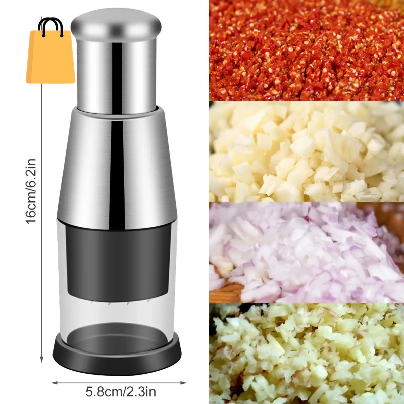 Pressed Garlic Chopper Stainless Steel Manual Garlic Masher Handheld Push Type Garlic Crusher Labor Kitchen Chopper Gadget