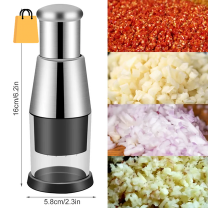 Pressed Garlic Chopper Stainless Steel Manual Garlic Masher Handheld Push Type Garlic Crusher Labor Kitchen Chopper Gadget