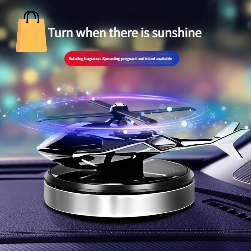 Helicopter Styling Solar Car Air Freshenerdecorative Aromatherapy Car Interior Accessories Propeller Rotary Perfume Diffuser