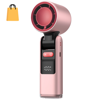 100 Turbos Chilled Ice Sensation Cold Fan Super Mini Turbo Speed Fan USB Powered Digital Display for Outdoor Camping Office Dorm