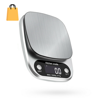 Digital Kitchen Food Diet Scale, Multifunction Weight Balance 22Lbs 1G Kitchen Scale Stainless Steel Weighing Scale for Food Diet Postal Balance Measuring