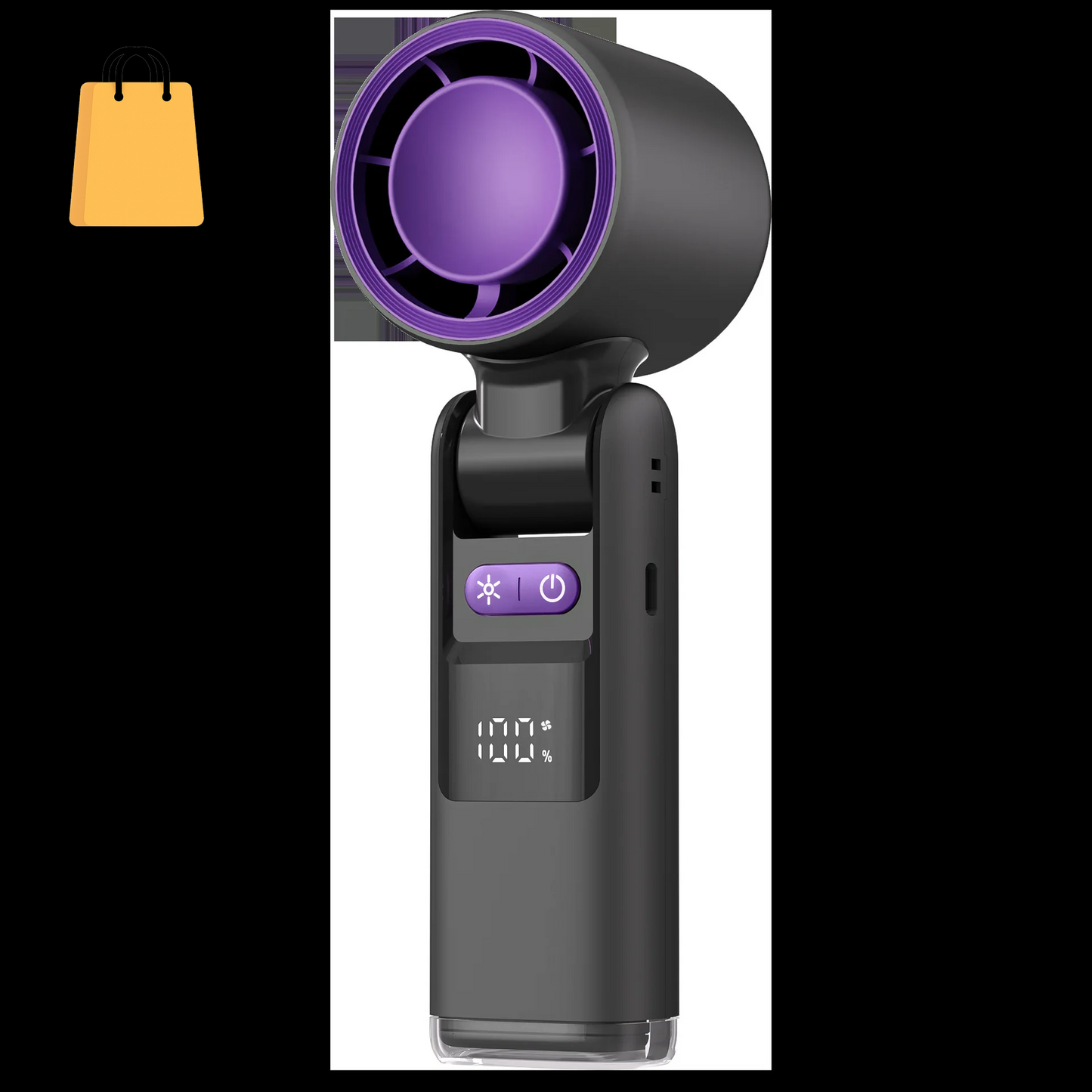 100 Turbos Chilled Ice Sensation Cold Fan Super Mini Turbo Speed Fan USB Powered Digital Display for Outdoor Camping Office Dorm