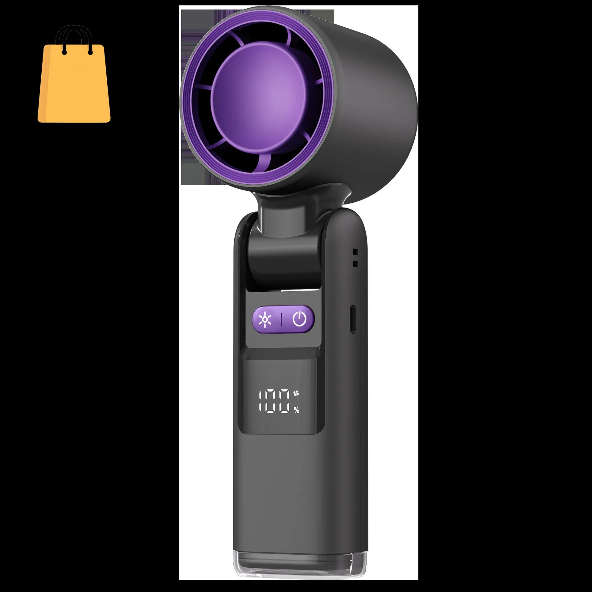 100 Turbos Chilled Ice Sensation Cold Fan Super Mini Turbo Speed Fan USB Powered Digital Display for Outdoor Camping Office Dorm