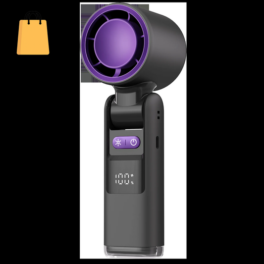 100 Turbos Chilled Ice Sensation Cold Fan Super Mini Turbo Speed Fan USB Powered Digital Display for Outdoor Camping Office Dorm