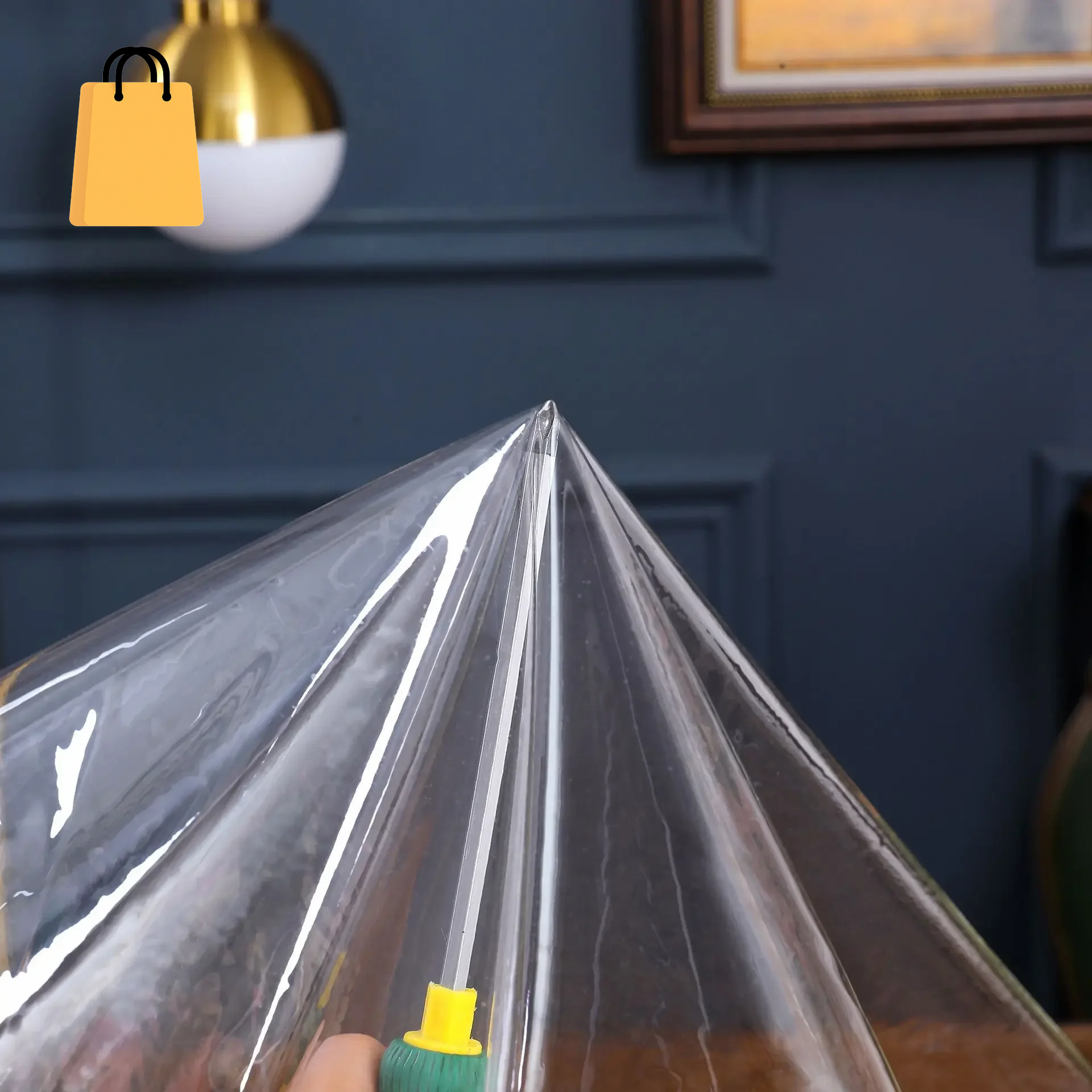 Clear Tables Cover PVC Transparent Embroidered Lace Tablecloth Soft Waterproof Table Cloth Household Rectangle round Table Mat