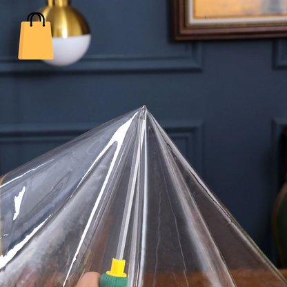 Clear Tables Cover PVC Transparent Embroidered Lace Tablecloth Soft Waterproof Table Cloth Household Rectangle round Table Mat