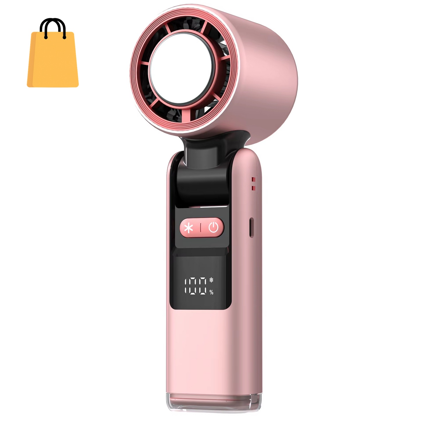 100 Turbos Chilled Ice Sensation Cold Fan Super Mini Turbo Speed Fan USB Powered Digital Display for Outdoor Camping Office Dorm