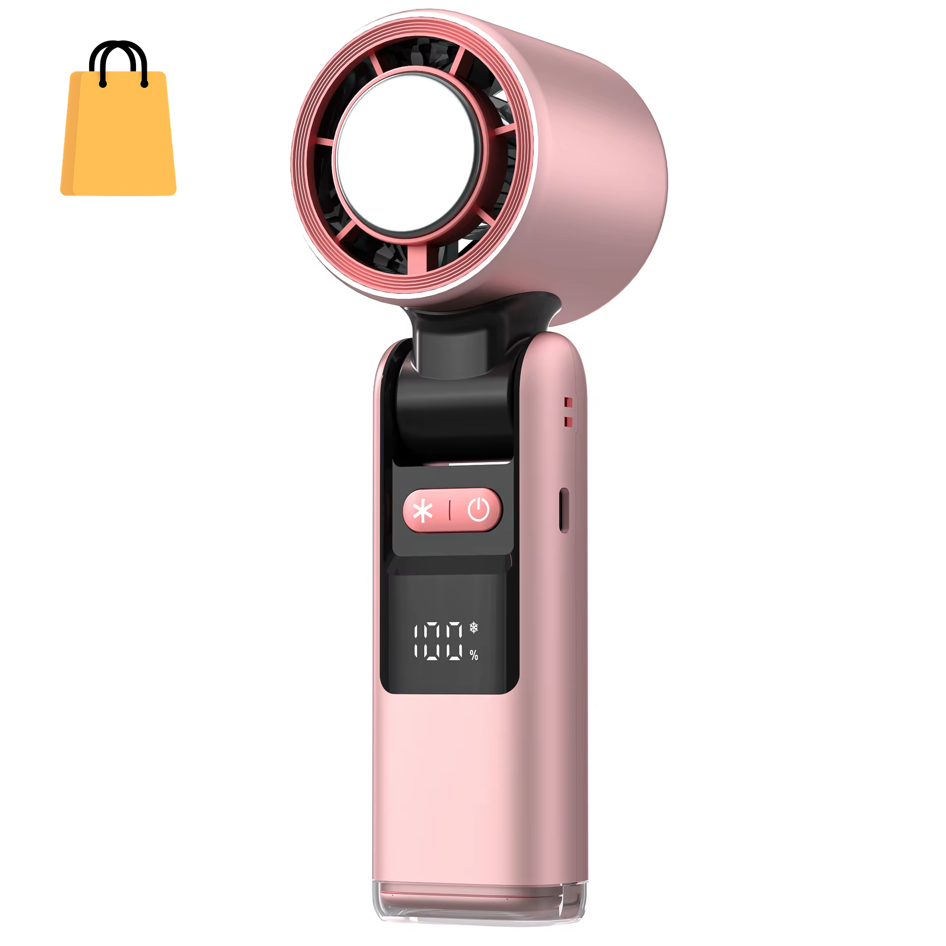 100 Turbos Chilled Ice Sensation Cold Fan Super Mini Turbo Speed Fan USB Powered Digital Display for Outdoor Camping Office Dorm