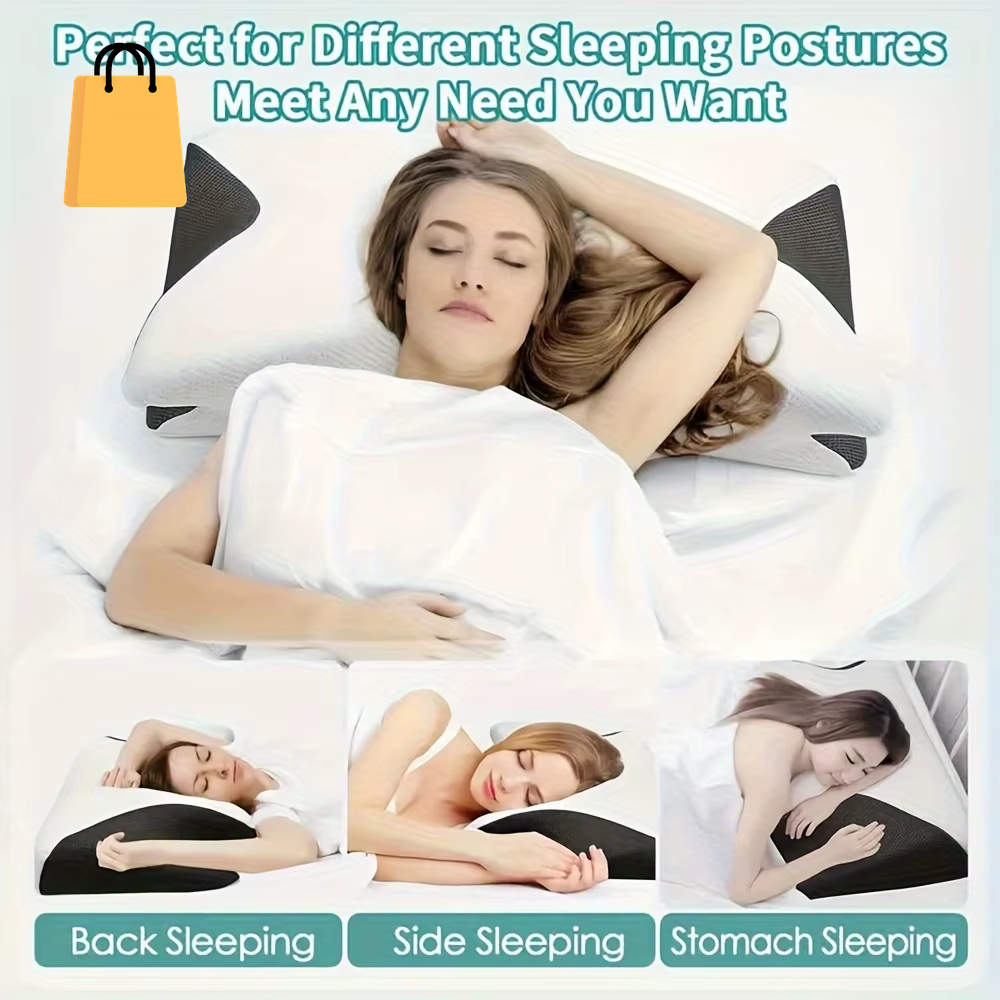 Ergonomic Cotton Snack Pillow with Comfortable Sleeping Design, Soft and Lightweight, Perfect for Side, Back and Abdominal Sleep