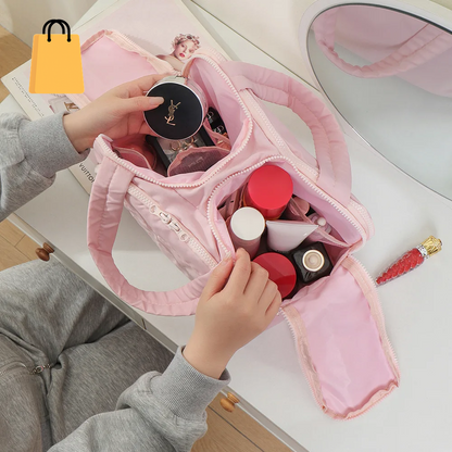 Large Capaci Portable Lightweight Makeup Bag Women'S Travel Miscellaneous Storage Bag Handheld Organizer Cosmetic Pouch Wash Bag