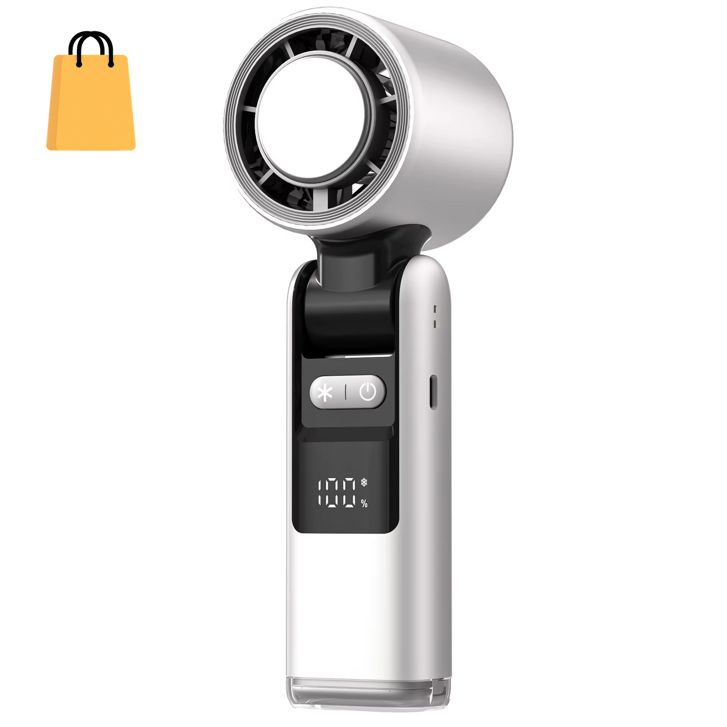 100 Turbos Chilled Ice Sensation Cold Fan Super Mini Turbo Speed Fan USB Powered Digital Display for Outdoor Camping Office Dorm