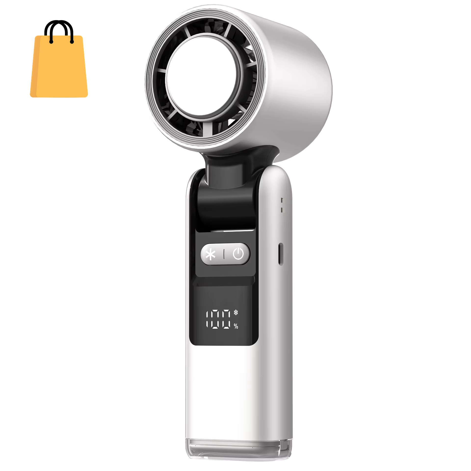 100 Turbos Chilled Ice Sensation Cold Fan Super Mini Turbo Speed Fan USB Powered Digital Display for Outdoor Camping Office Dorm