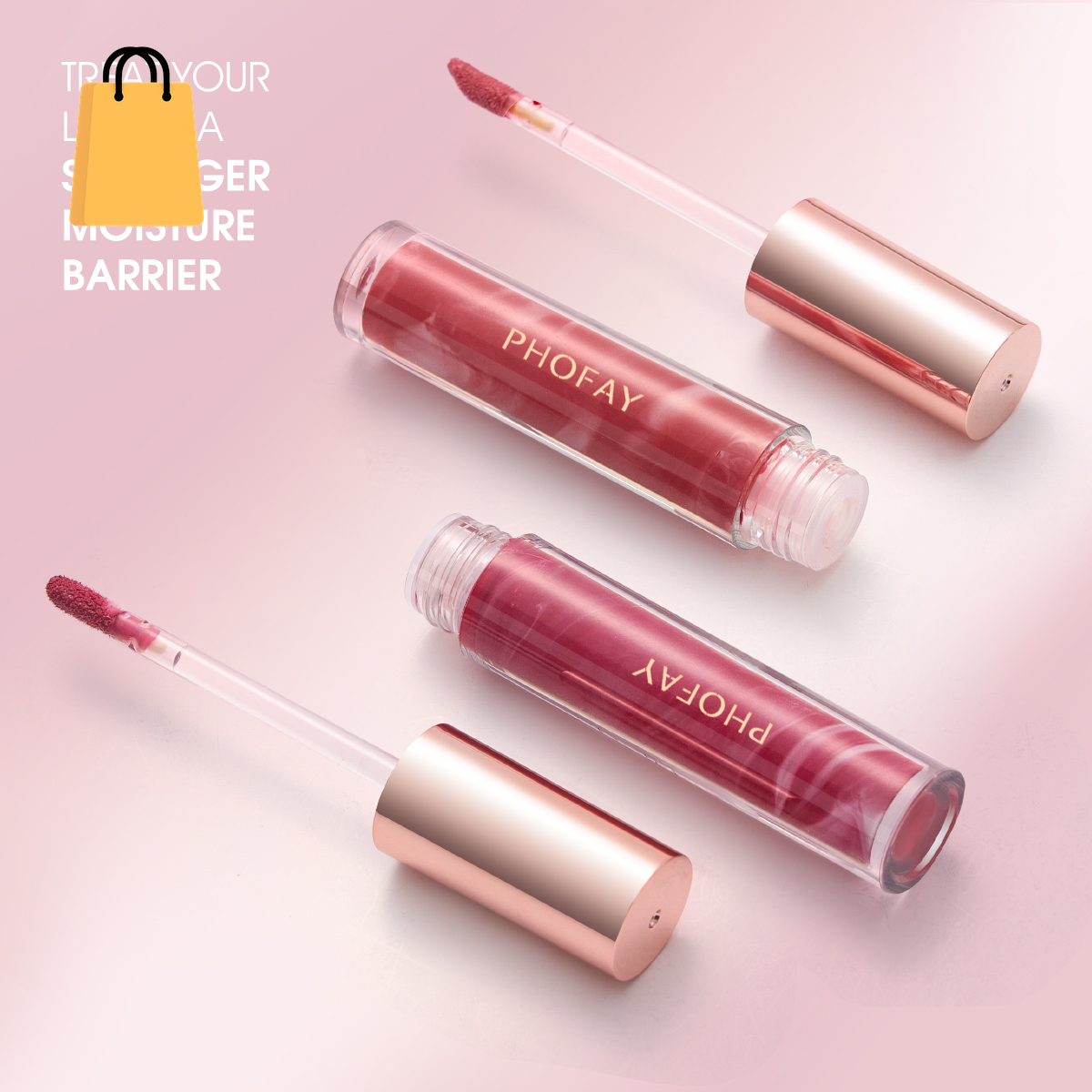 PHOFAY Rose Blooming Hydrating Lip Gloss