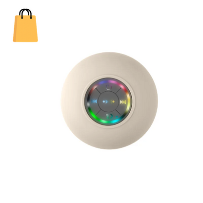 Portable Waterproof Bluetooth Shower Speaker with Suction Cup and LED Lights 3D Surround Stereo Subwoofer