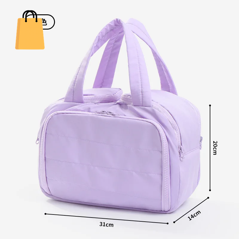 Large Capaci Portable Lightweight Makeup Bag Women'S Travel Miscellaneous Storage Bag Handheld Organizer Cosmetic Pouch Wash Bag