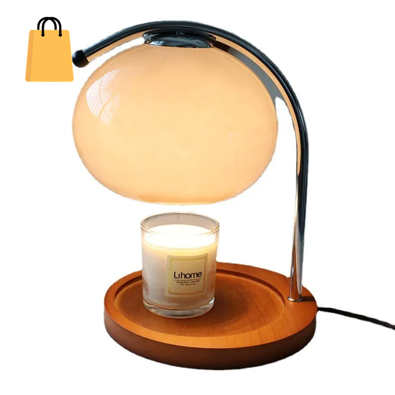 Aroma Candle Melting Lamparomatherapy Glass Candle Table Lamp Bedroom Bedside Atmosphere Melting Wax Lamp Study Office Home Deco